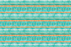 Vibrant teal and orange watercolor southwestern geometric pattern with tribal stripes.
