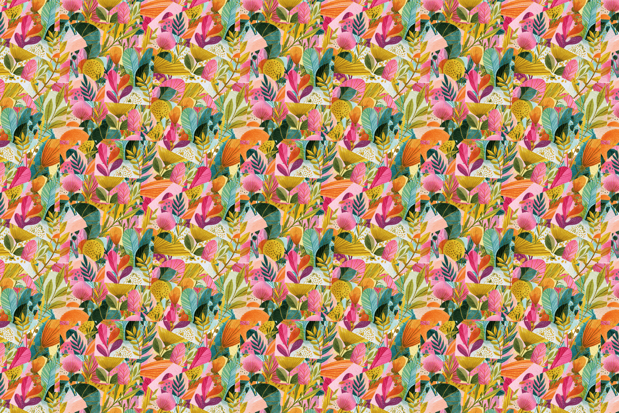 Hysterical Greenhouse: Bright Boho Botanical Wrapping Paper