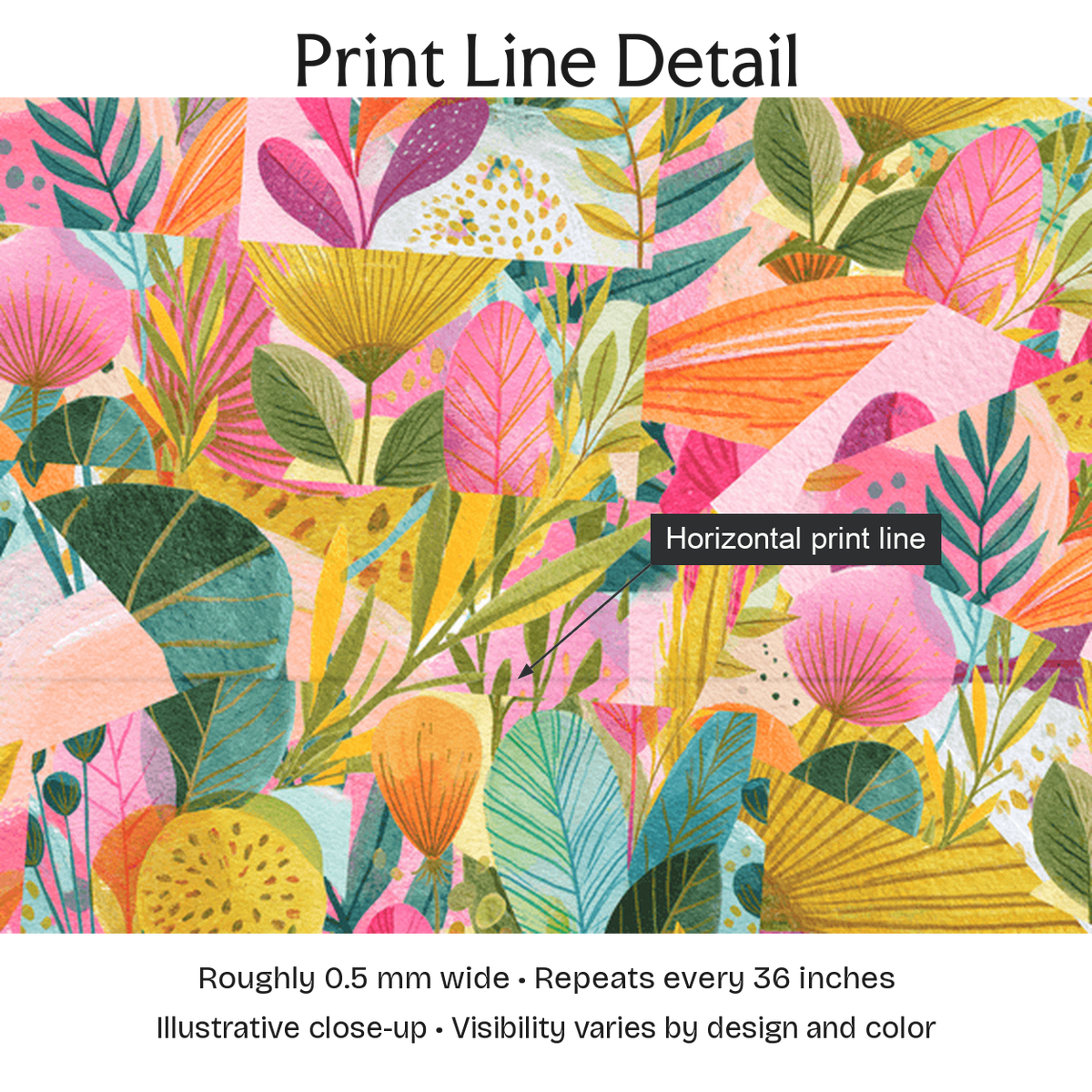 608900 — Print Line Detail. Illustrative close-up; visibility varies by design and color.