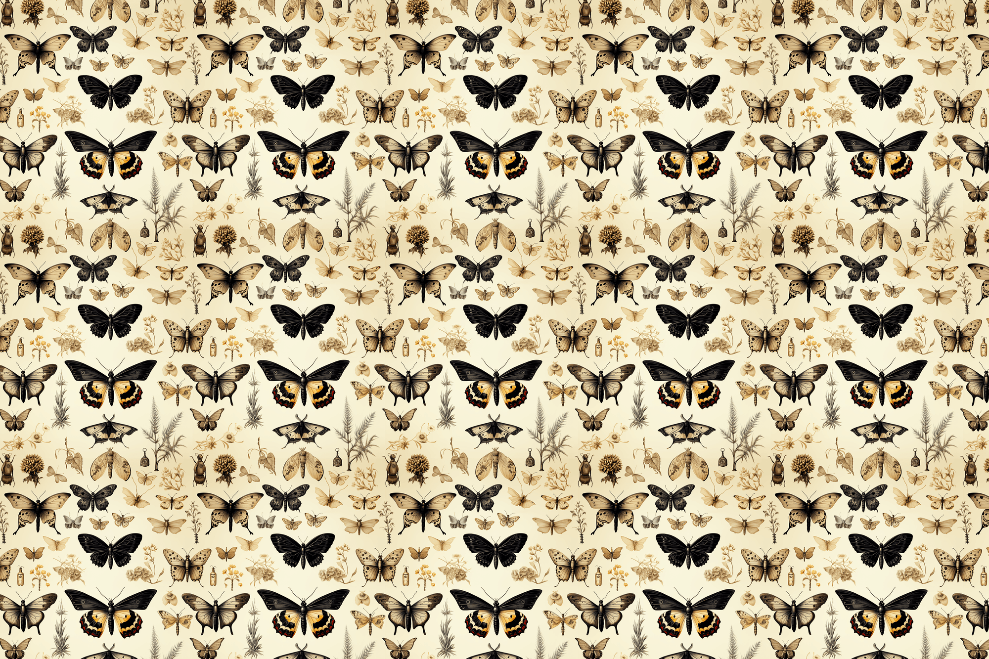 Mystic Medley: Vintage Moth Wrapping Paper