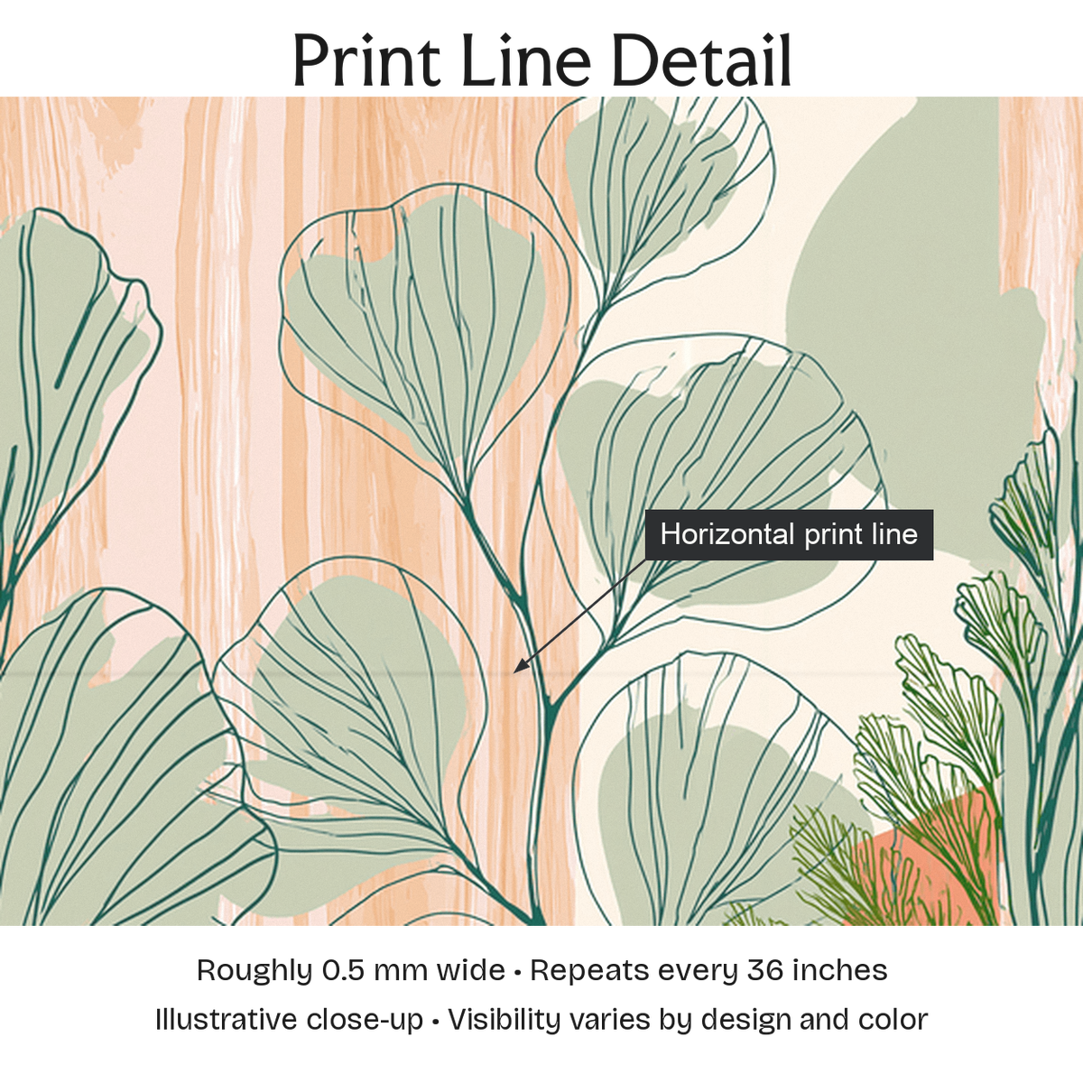 624849 — Print Line Detail. Illustrative close-up; visibility varies by design and color.