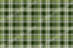 Classic tartan pattern with green, olive, and white stripes.