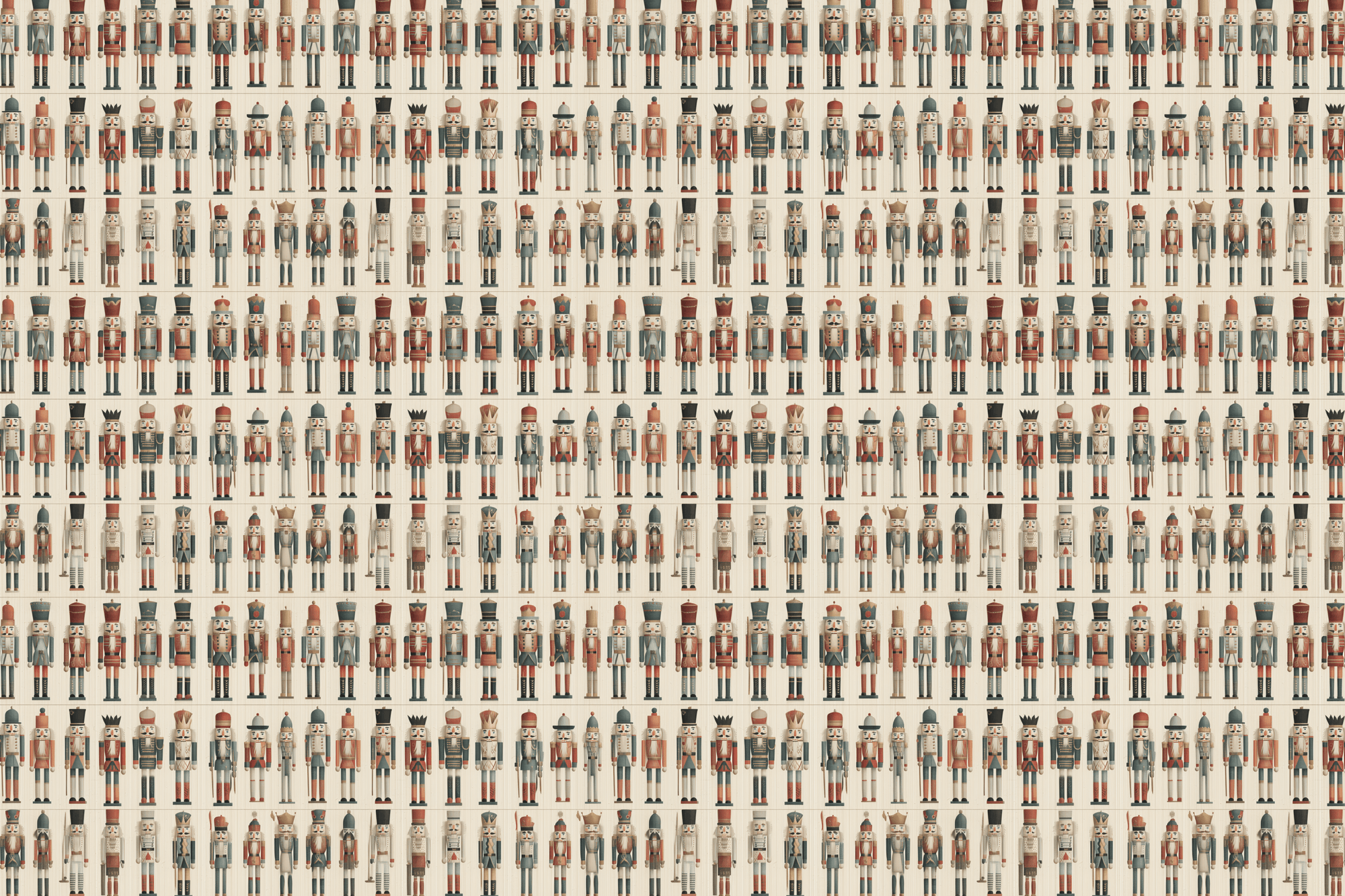 Nutcracker Lineup: Festive Christmas Wrapping Paper