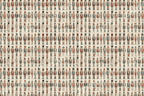 Repeating pattern of colorful nutcracker soldier illustrations on a beige background.