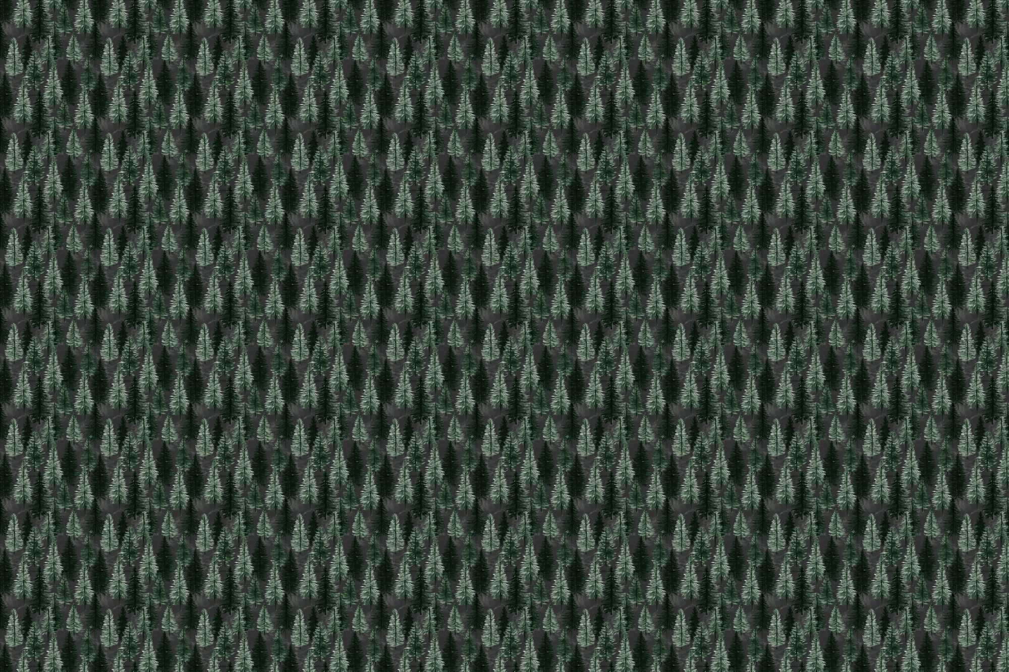 Whispering Woods: Small Scale Evergreen Forest Wrapping Paper