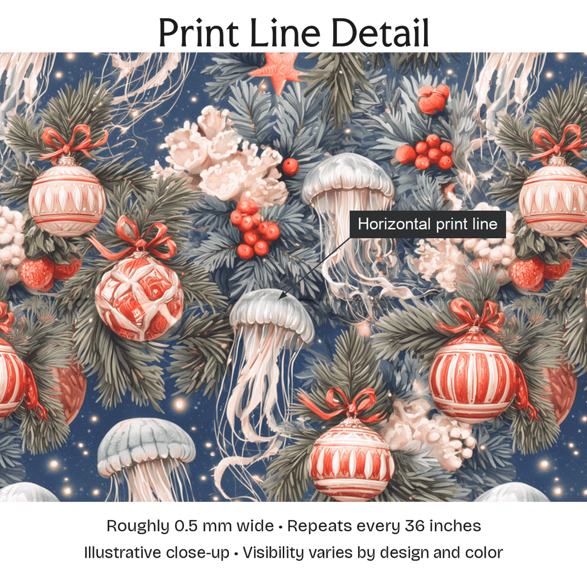 639115 — Print Line Detail. Illustrative close-up; visibility varies by design and color.