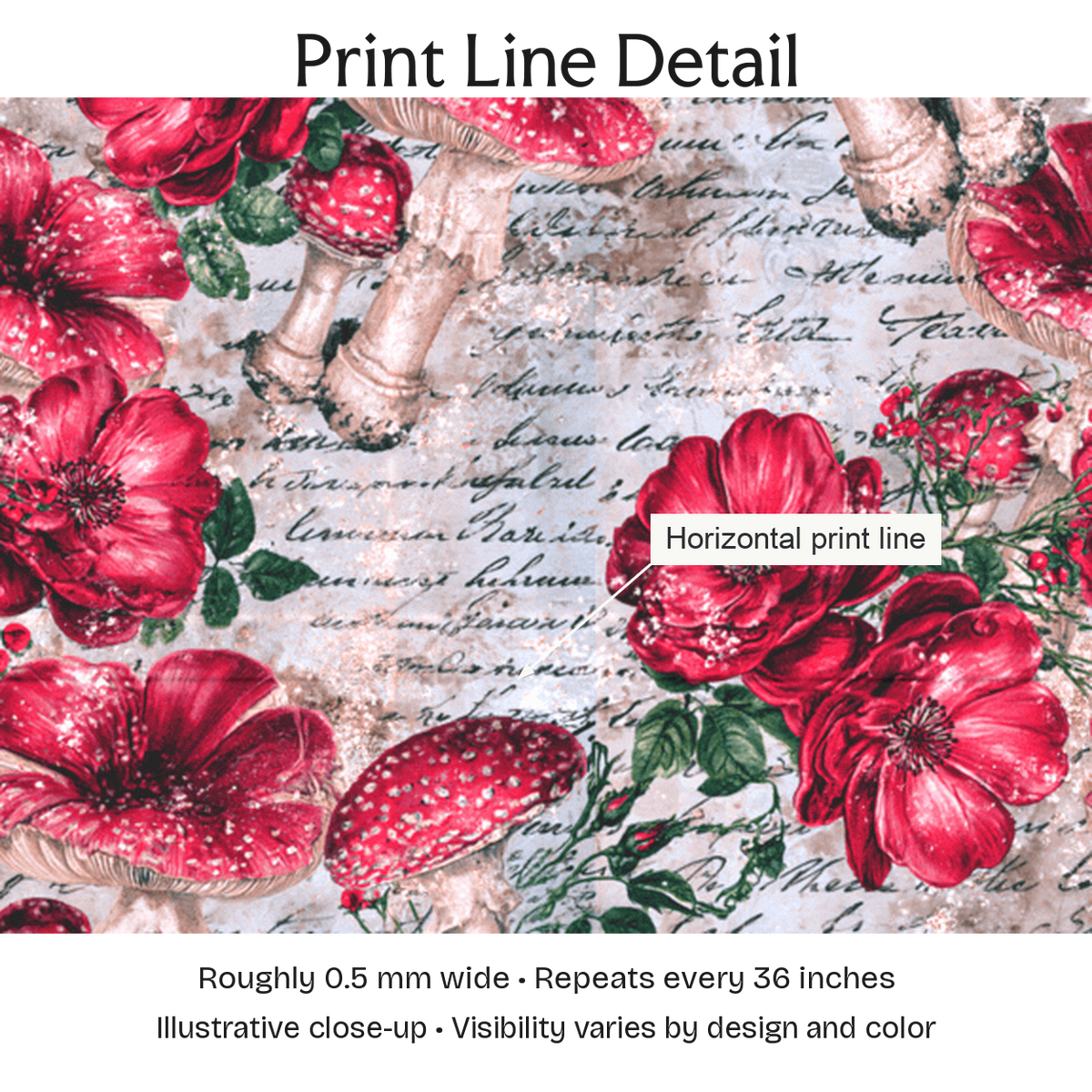 646416 — Print Line Detail. Illustrative close-up; visibility varies by design and color.