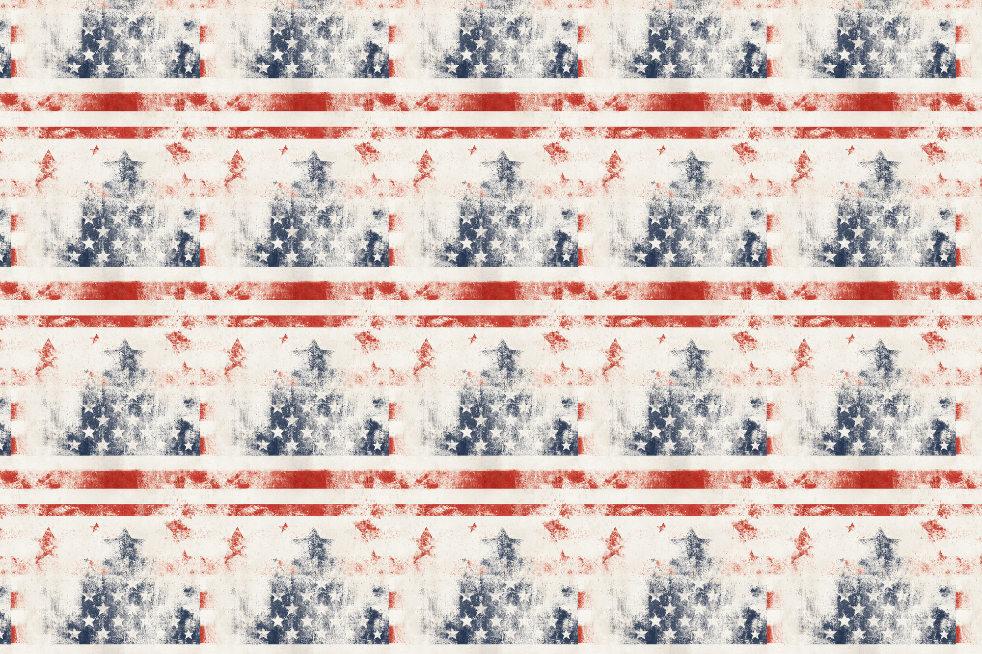 Dystopian Anthem: Vintage Patriotic Wrapping Paper (White)