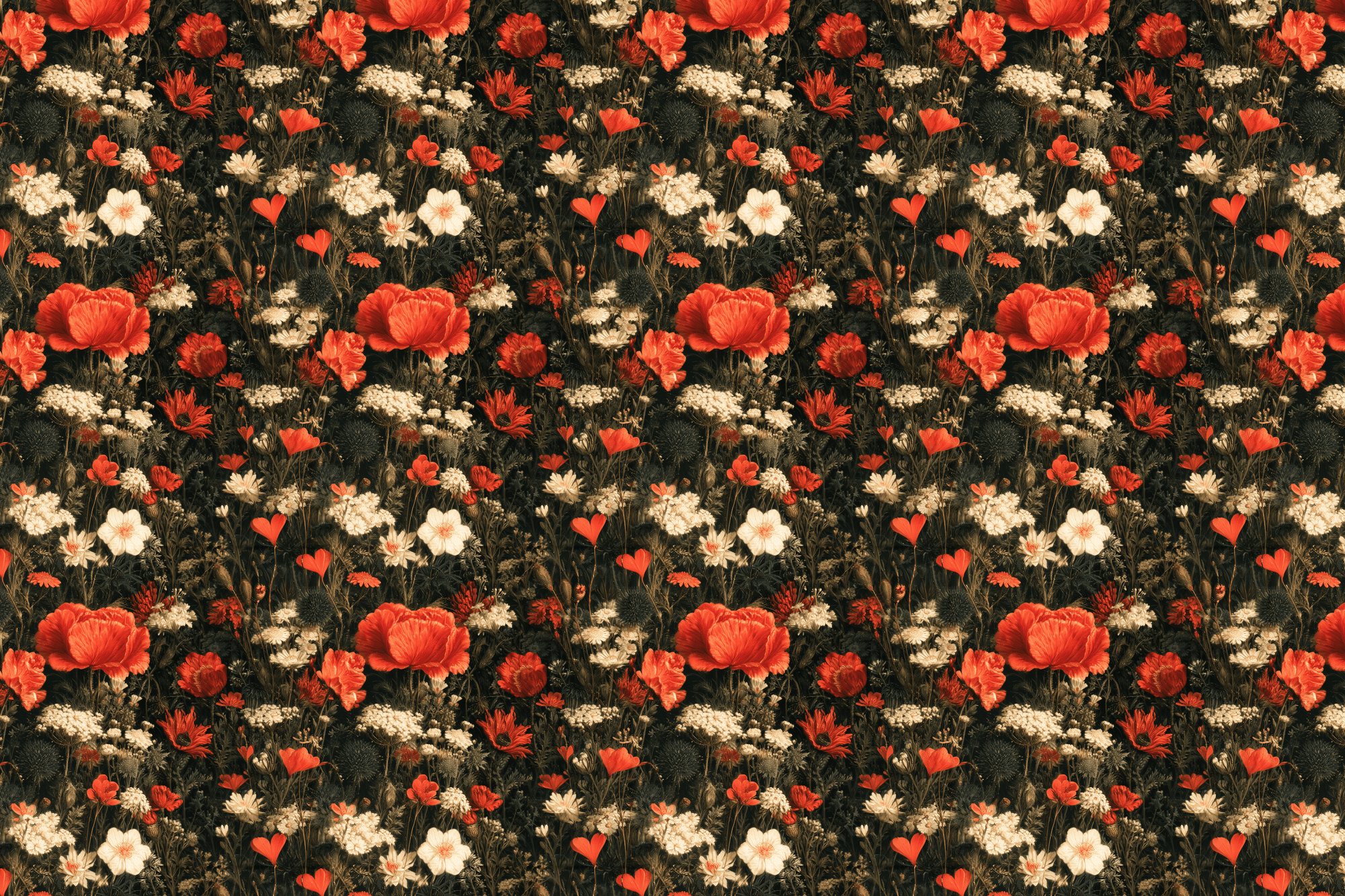 Séance Garden: Dark Botanical Wrapping Paper
