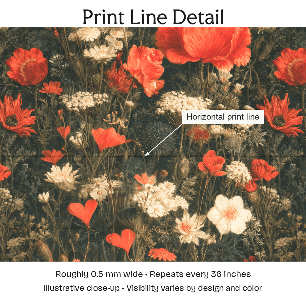 651804 — Print Line Detail. Illustrative close-up; visibility varies by design and color.