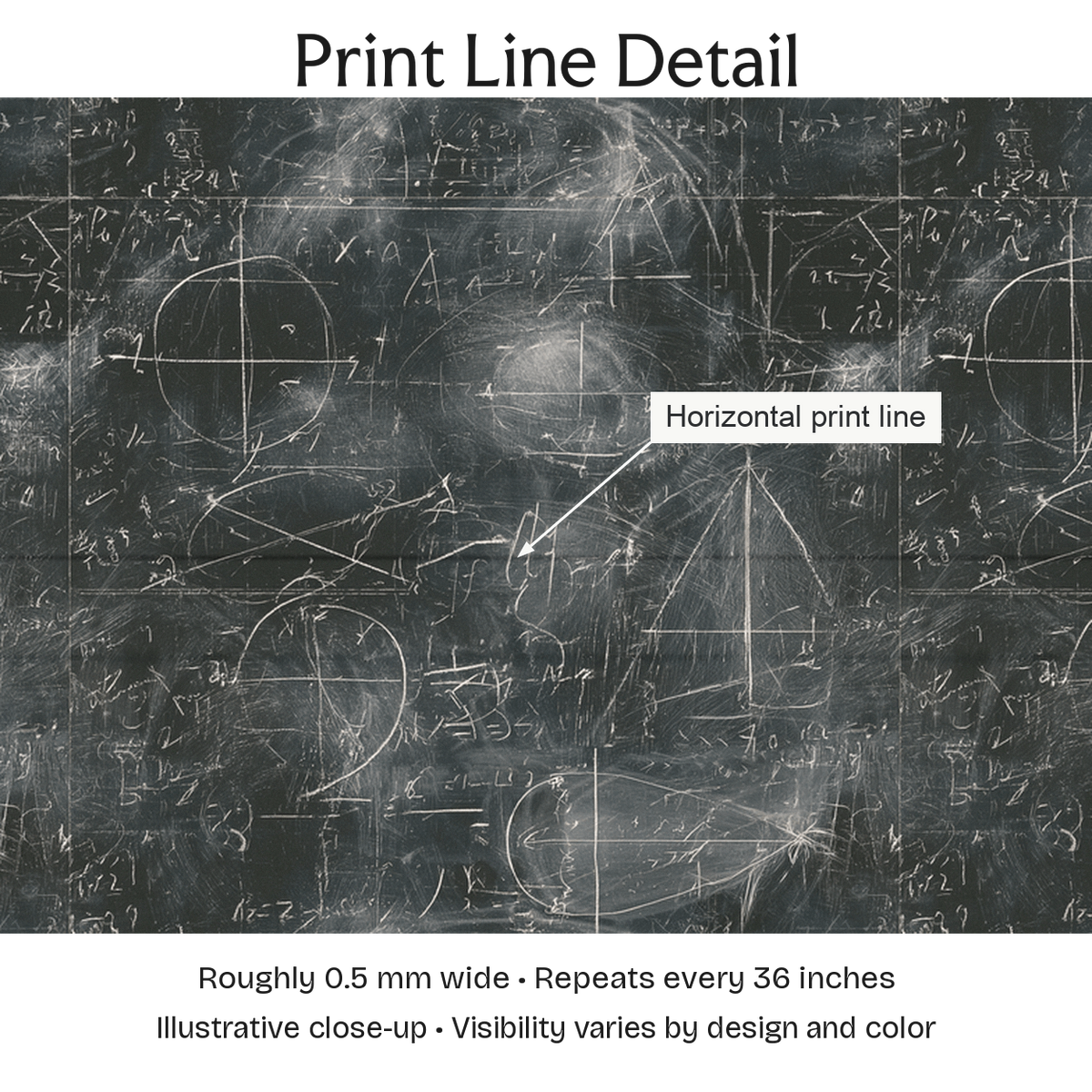 653982 — Print Line Detail. Illustrative close-up; visibility varies by design and color.