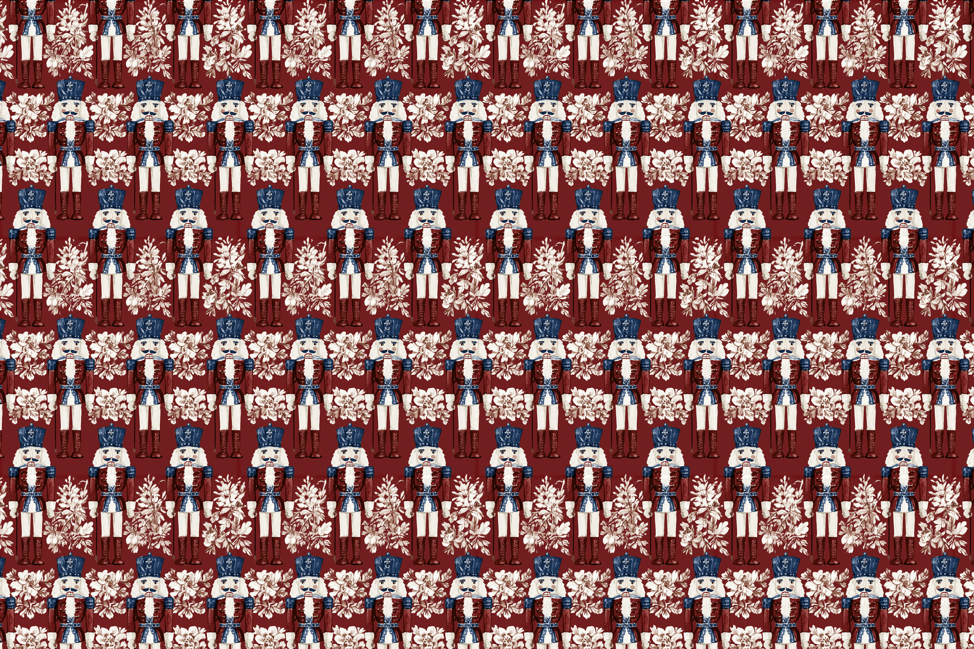 Nostalgic Nutcrackers: Vintage Christmas Wrapping Paper