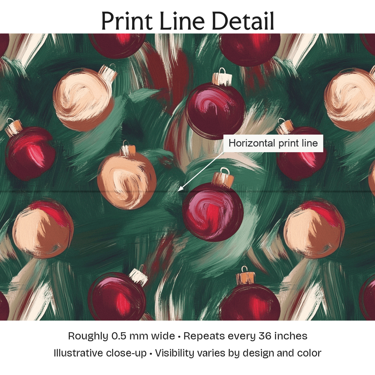 660056 — Print Line Detail. Illustrative close-up; visibility varies by design and color.