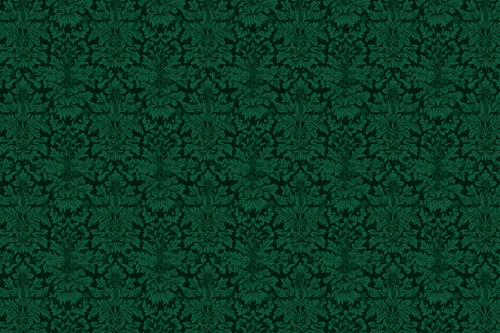 Baroque Green: Elegant Damask Christmas Wrapping Paper