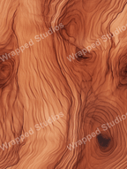 Seamless wood grain pattern in warm brown tones with swirling organic lines.