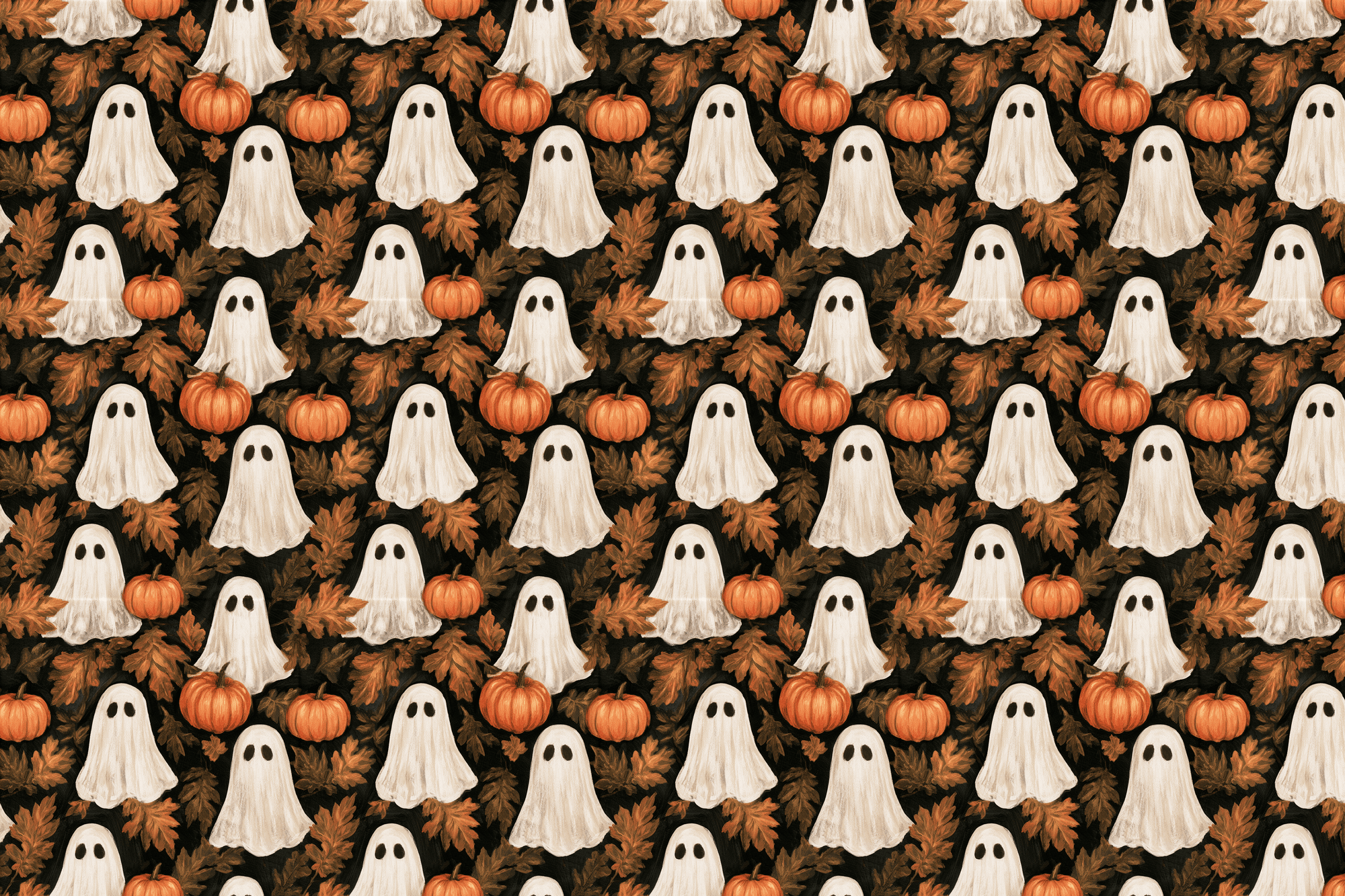 Gothic Ghosts: Vintage Halloween Wrapping Paper