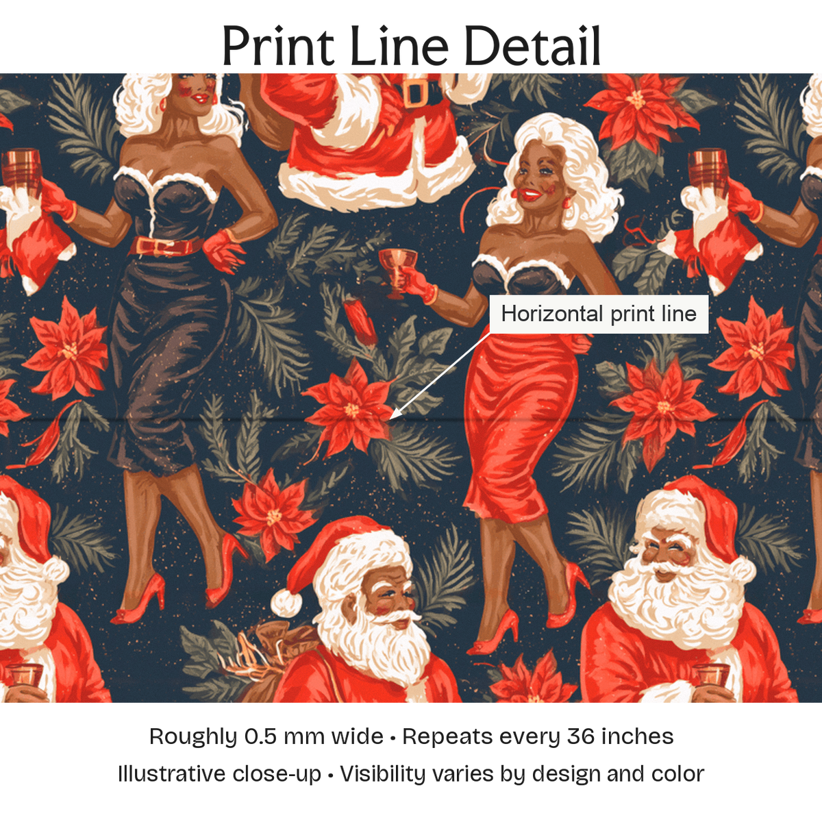 668256 — Print Line Detail. Illustrative close-up; visibility varies by design and color.