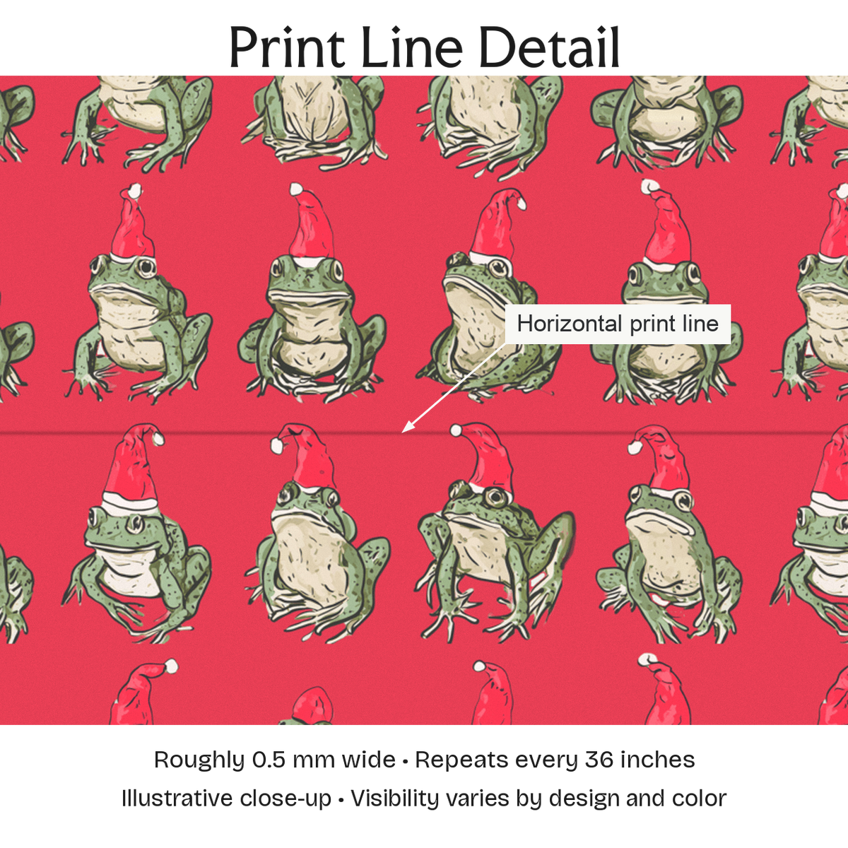 669619 — Print Line Detail. Illustrative close-up; visibility varies by design and color.