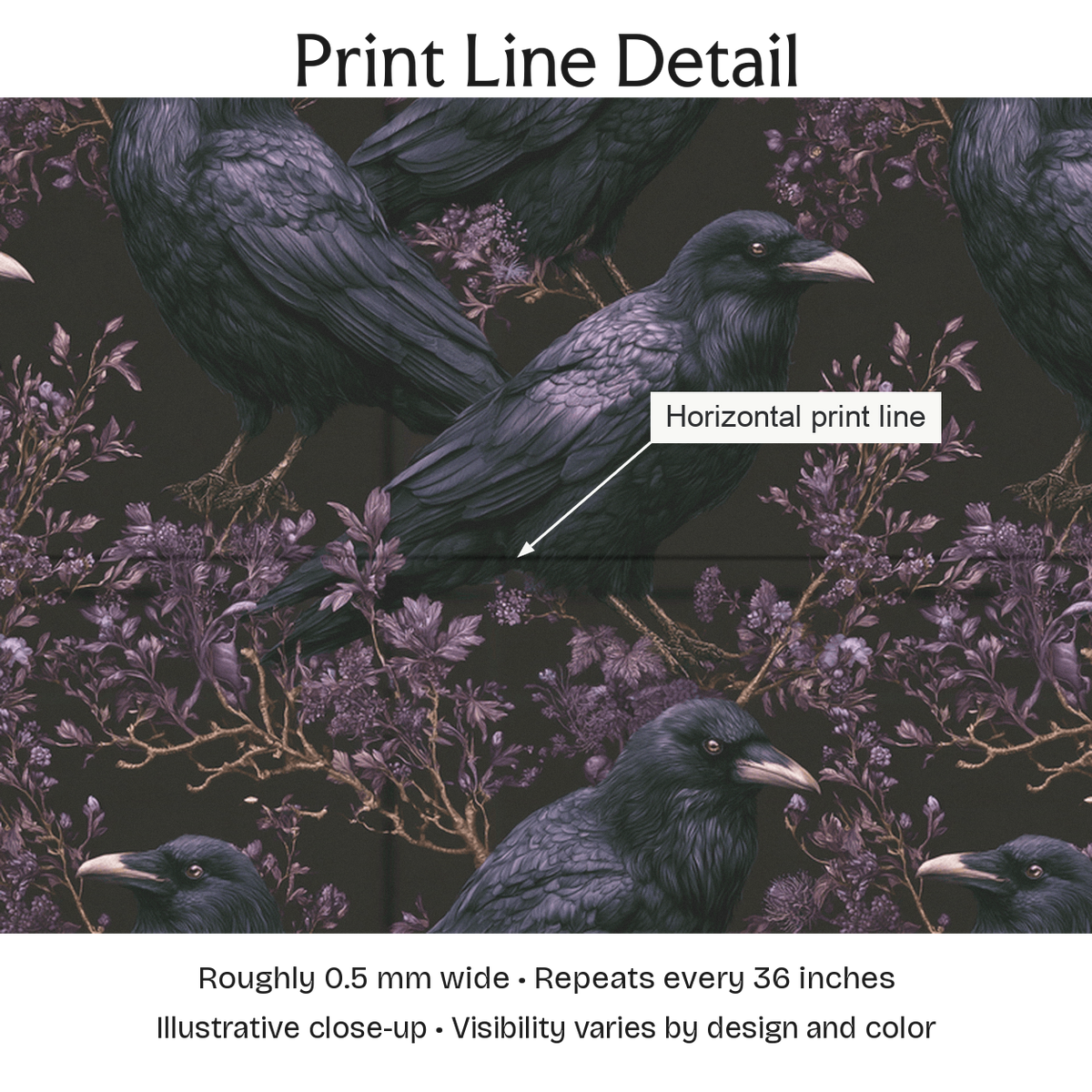 670057 — Print Line Detail. Illustrative close-up; visibility varies by design and color.