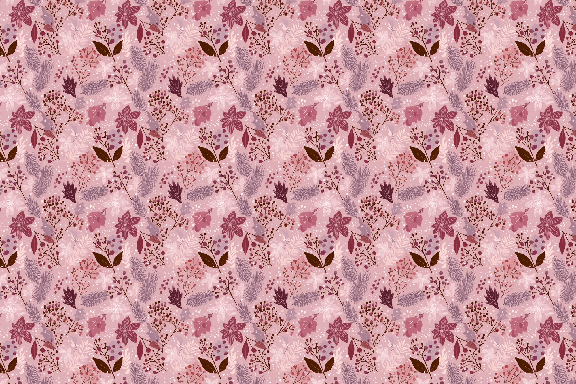 Blushing Berry Blooms: Luxury Gift Wrap