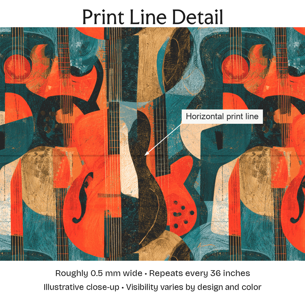 682826 — Print Line Detail. Illustrative close-up; visibility varies by design and color.