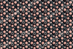 Elegant celestial star pattern featuring rose gold starbursts on a dark textured night sky background.