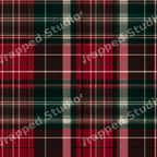 Classic red and green tartan plaid pattern with cream stripes for a traditional holiday look.