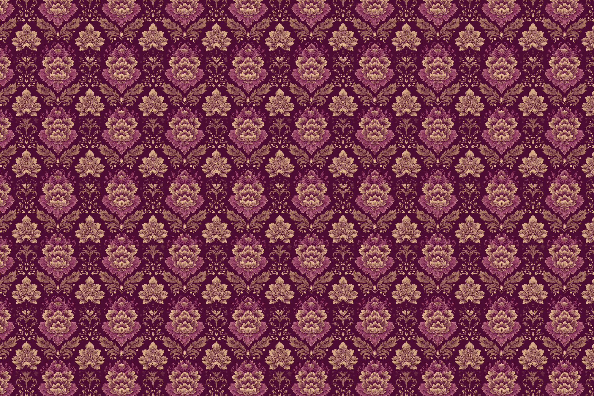 Regal Blooms: Vintage Floral Wrapping Paper
