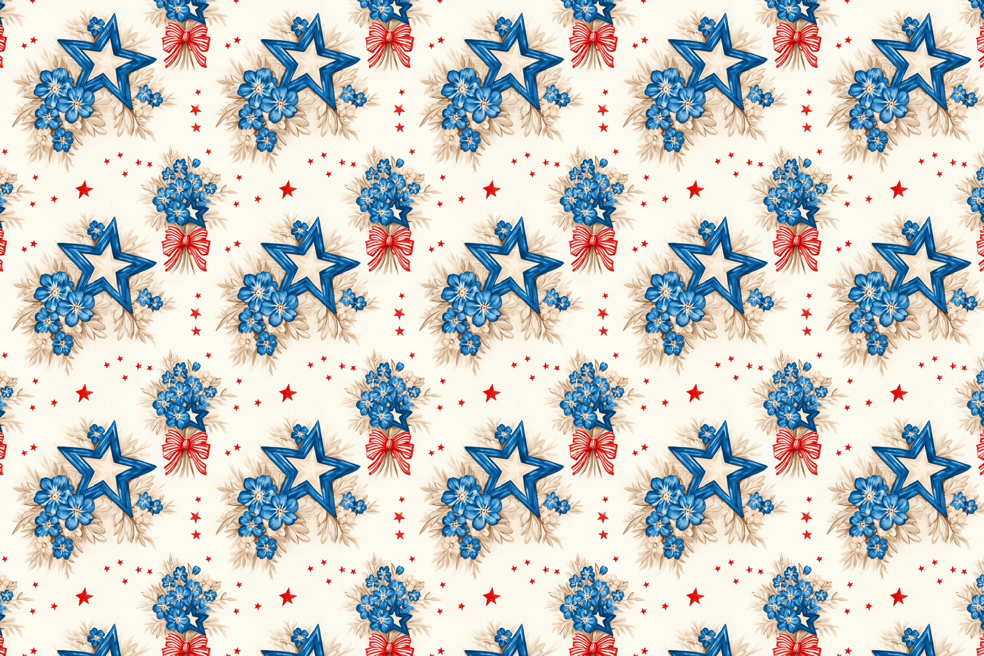 Betsy's Breakdown: Patriotic Floral Gift Wrap