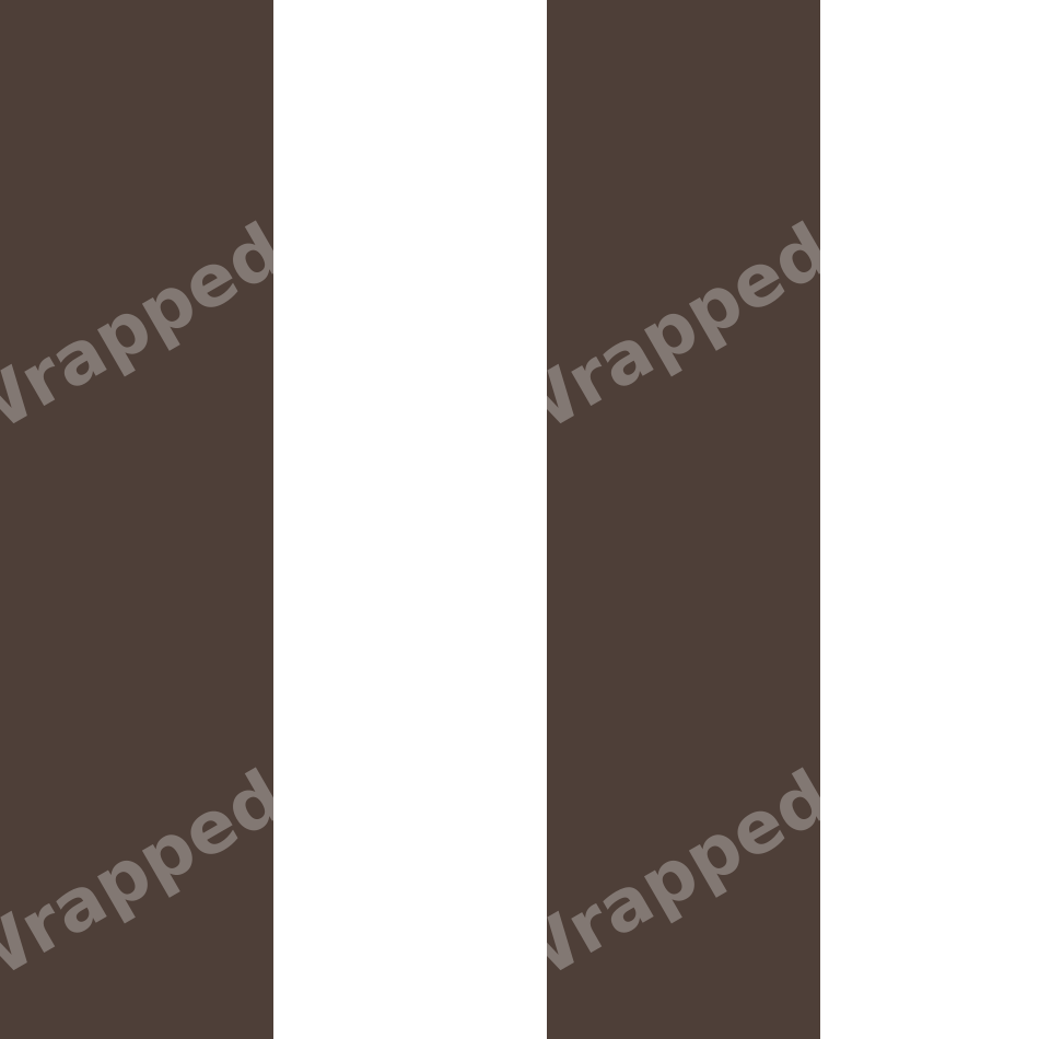 Classic vertical stripe pattern featuring bold dark brown and white stripes in a minimalist geometric design.