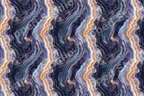 Seamless navy blue and gold agate geode pattern with elegant abstract marble texture.
