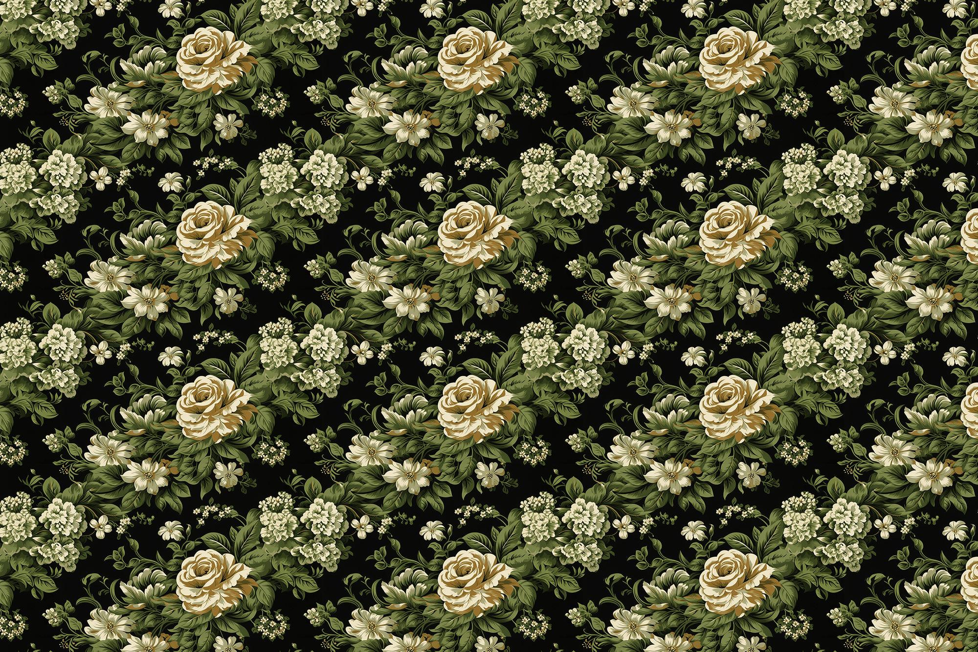 Grand Garden: Vintage Floral Wrapping Paper
