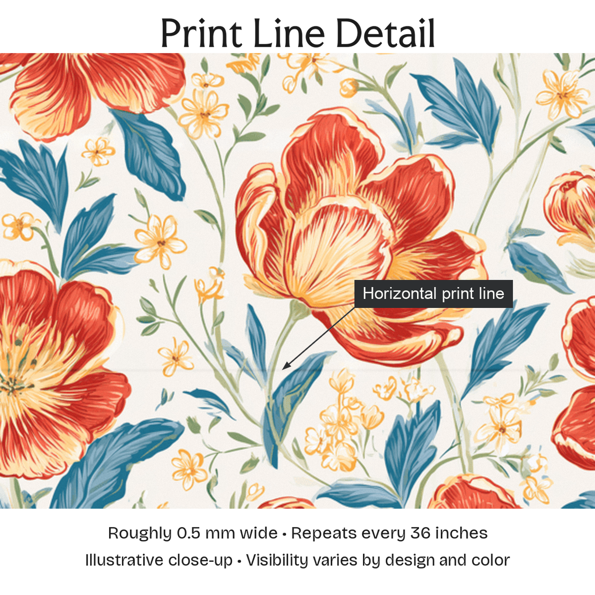 704348 — Print Line Detail. Illustrative close-up; visibility varies by design and color.