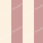 Classic vertical stripe pattern with wide dusty rose and cream stripes in a minimalist style.
