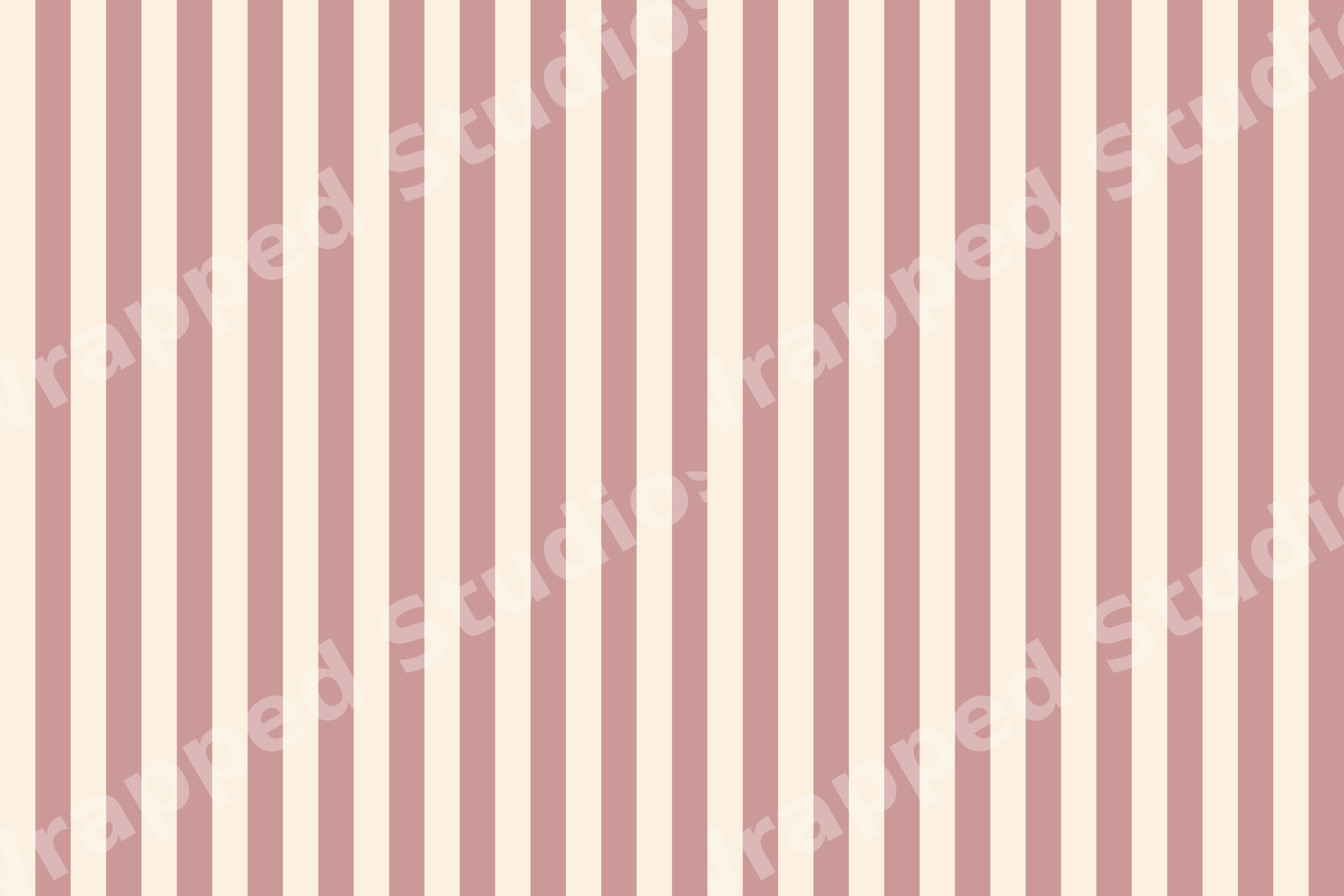 Minimalist vertical striped pattern in dusty rose pink and cream.
