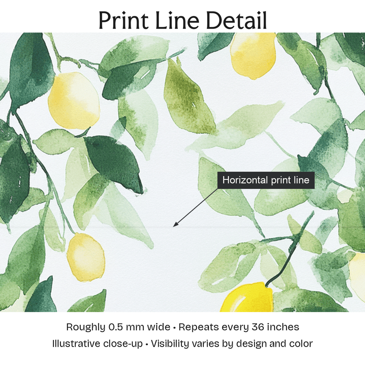 706218 — Print Line Detail. Illustrative close-up; visibility varies by design and color.