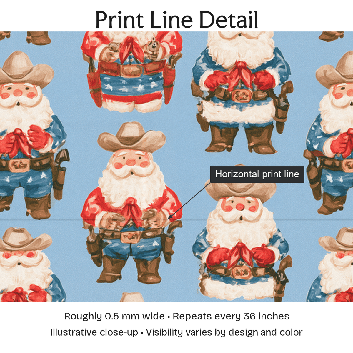 716261 — Print Line Detail. Illustrative close-up; visibility varies by design and color.