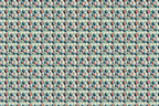 Vintage patriotic balloon pattern with repeating red, white, and blue balloons.