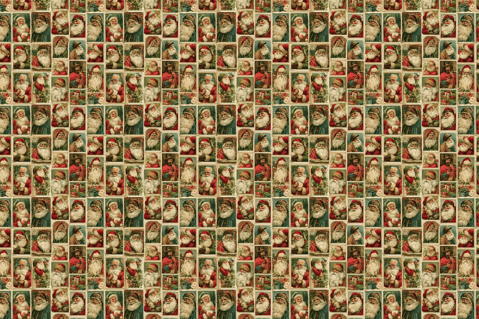 Nostalgic Noel: Vintage Santa Christmas Wrapping Paper