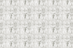 Ornate vintage gothic pattern featuring classical angels and baroque architectural details in light grey.