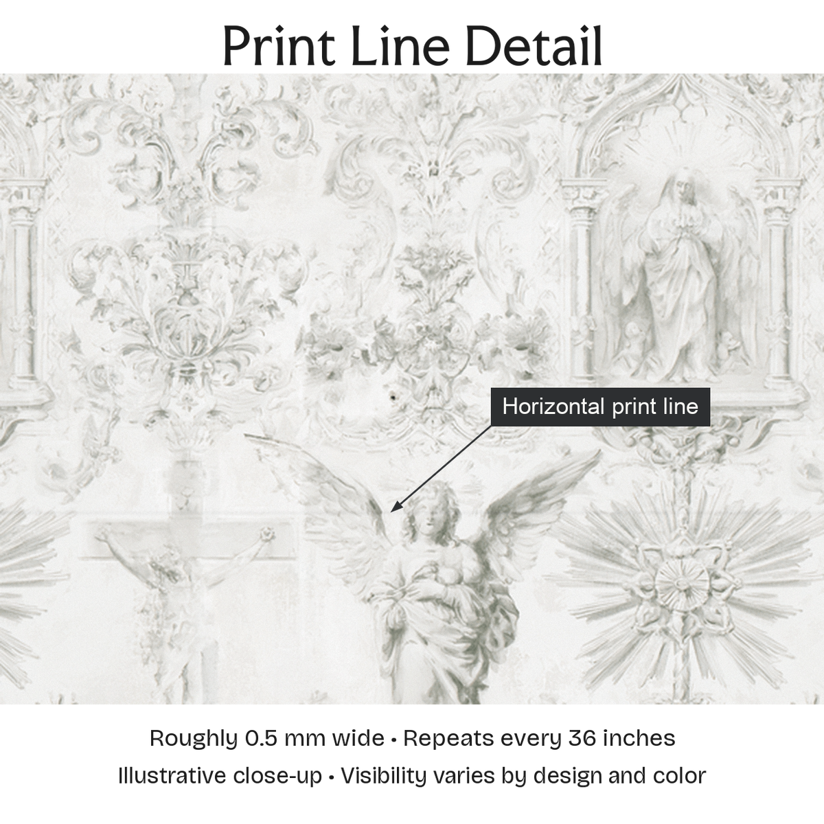 722427 — Print Line Detail. Illustrative close-up; visibility varies by design and color.