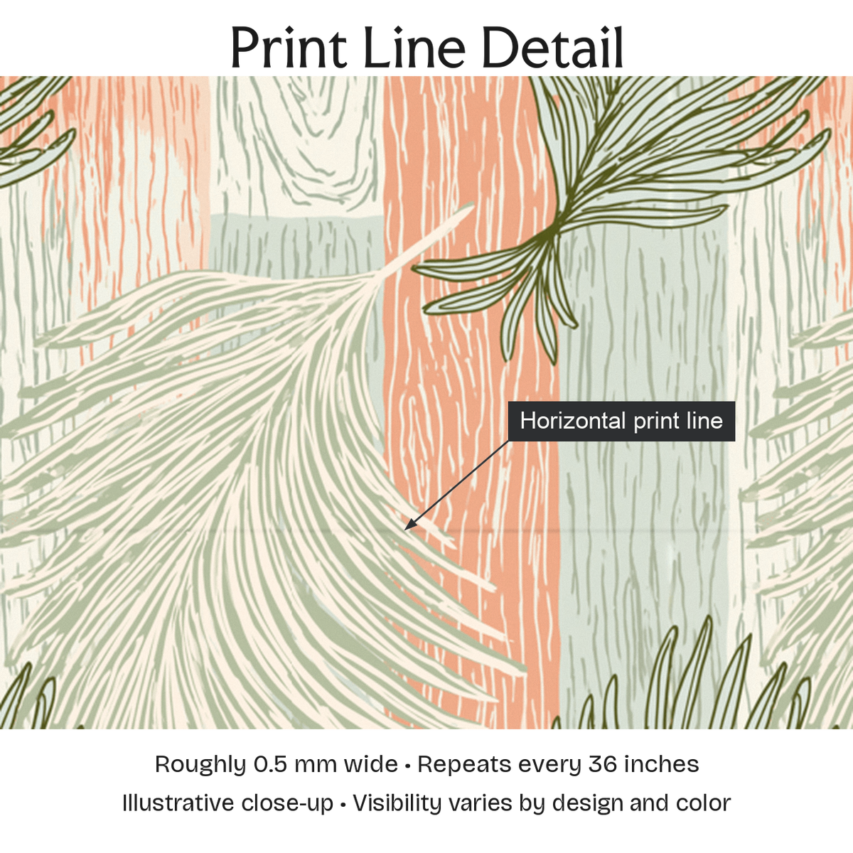 724984 — Print Line Detail. Illustrative close-up; visibility varies by design and color.