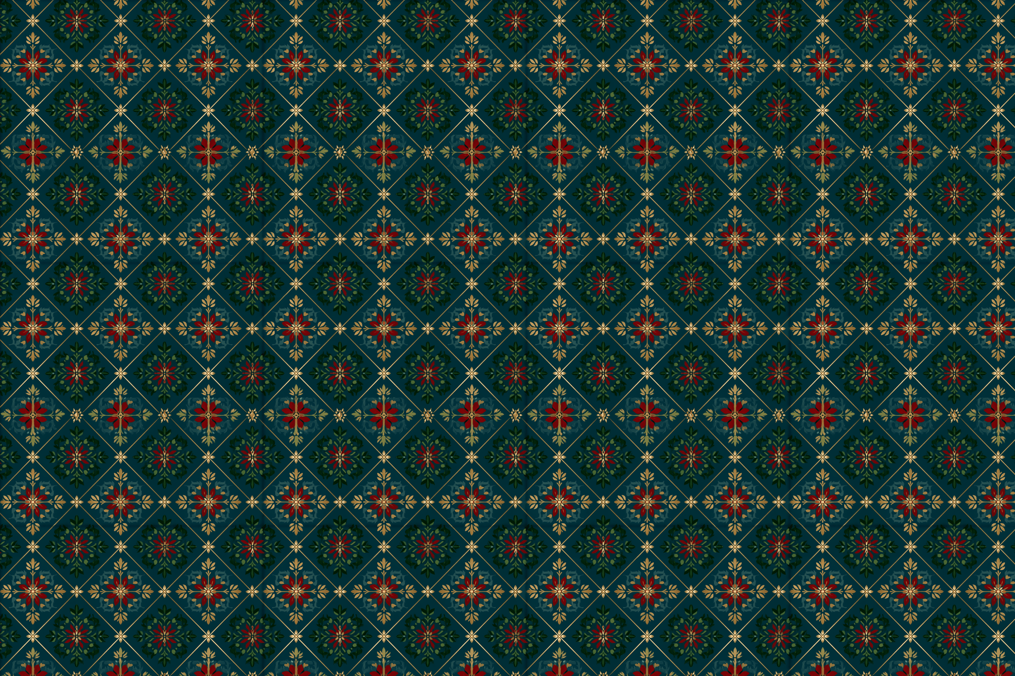 Gilded Garden: Botanical Christmas Wrapping Paper