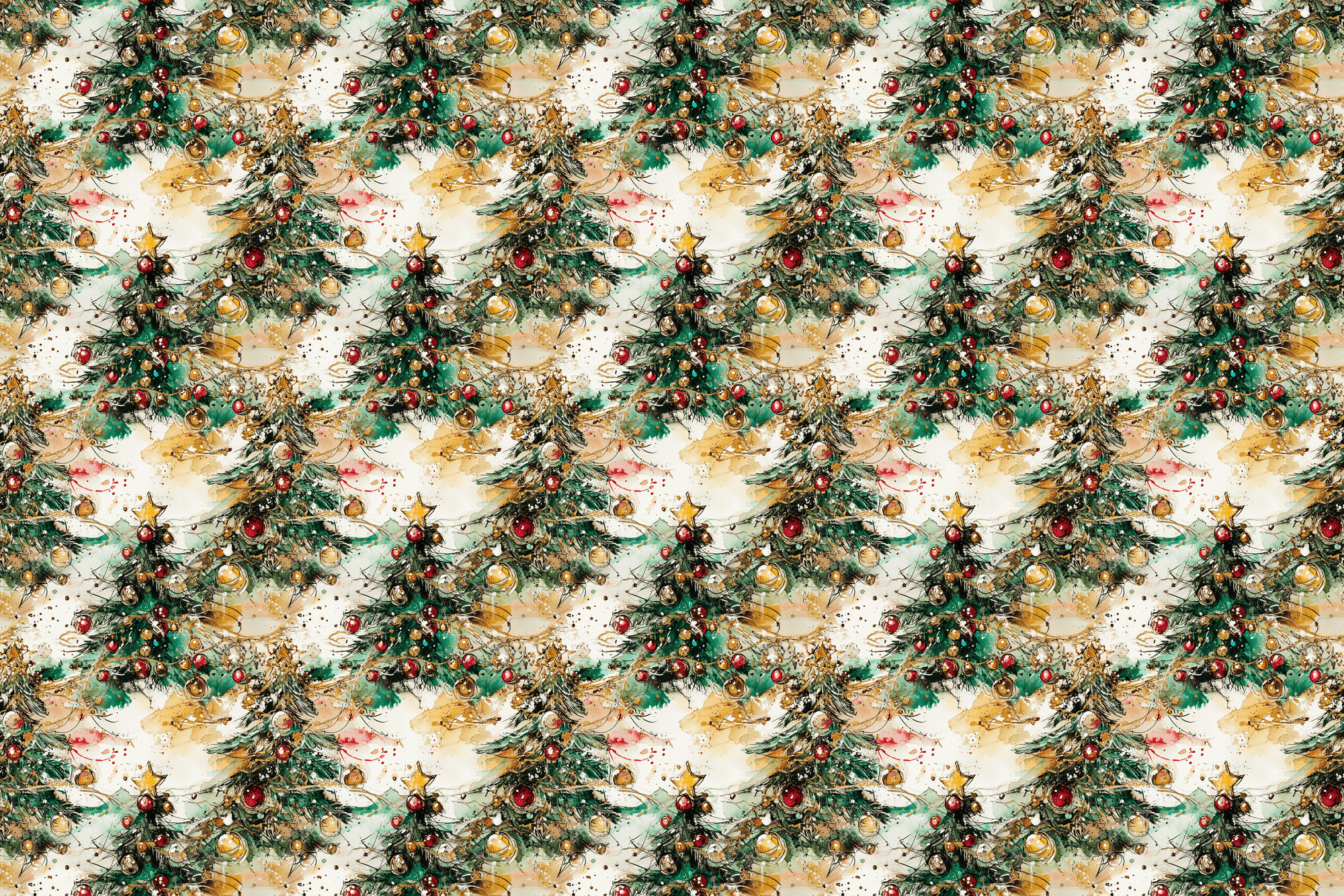 Christmas Chaos: Watercolor Holiday Wrapping Paper