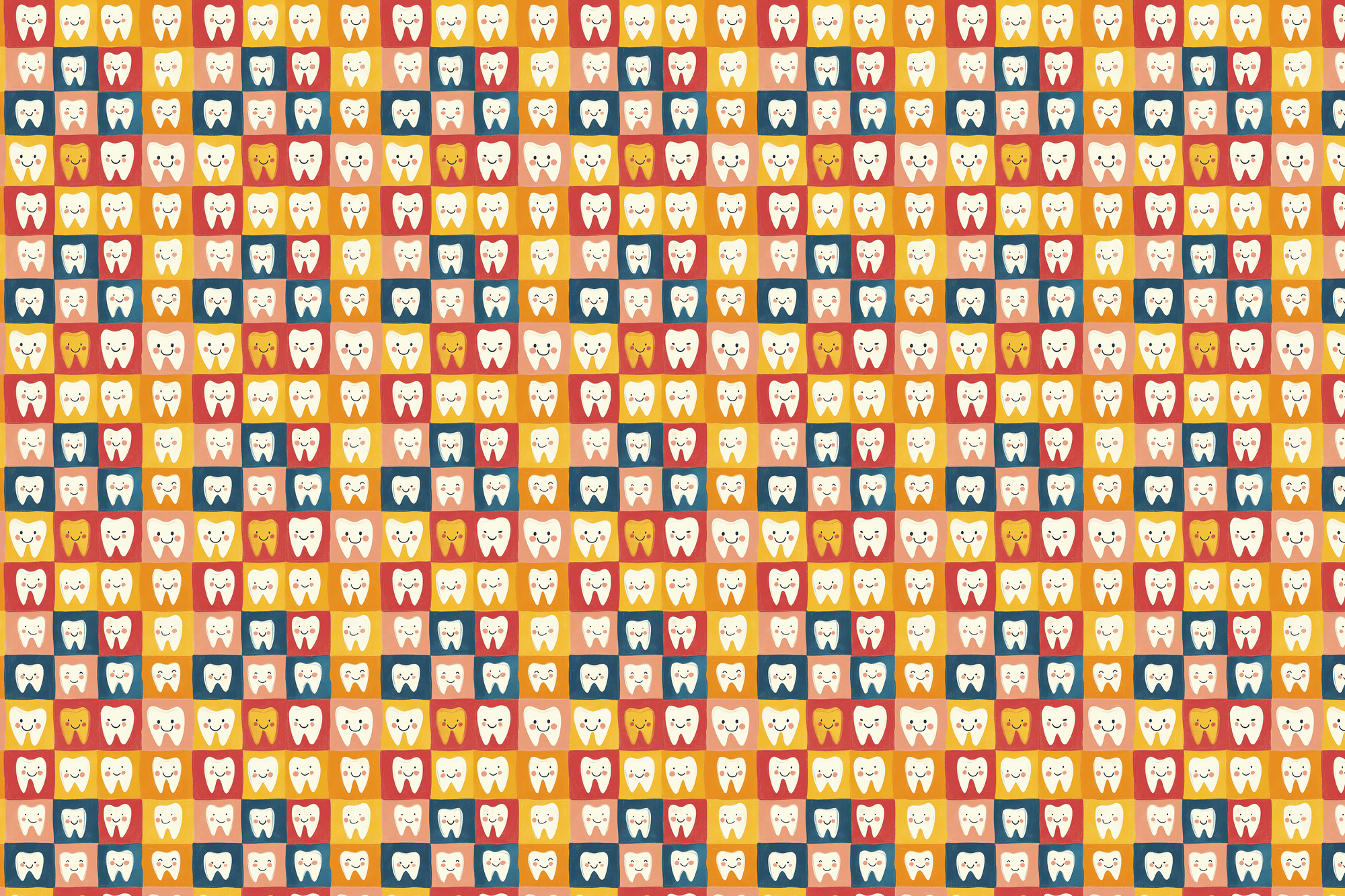 Sparkling Smiles: Happy Teeth Wrapping Paper