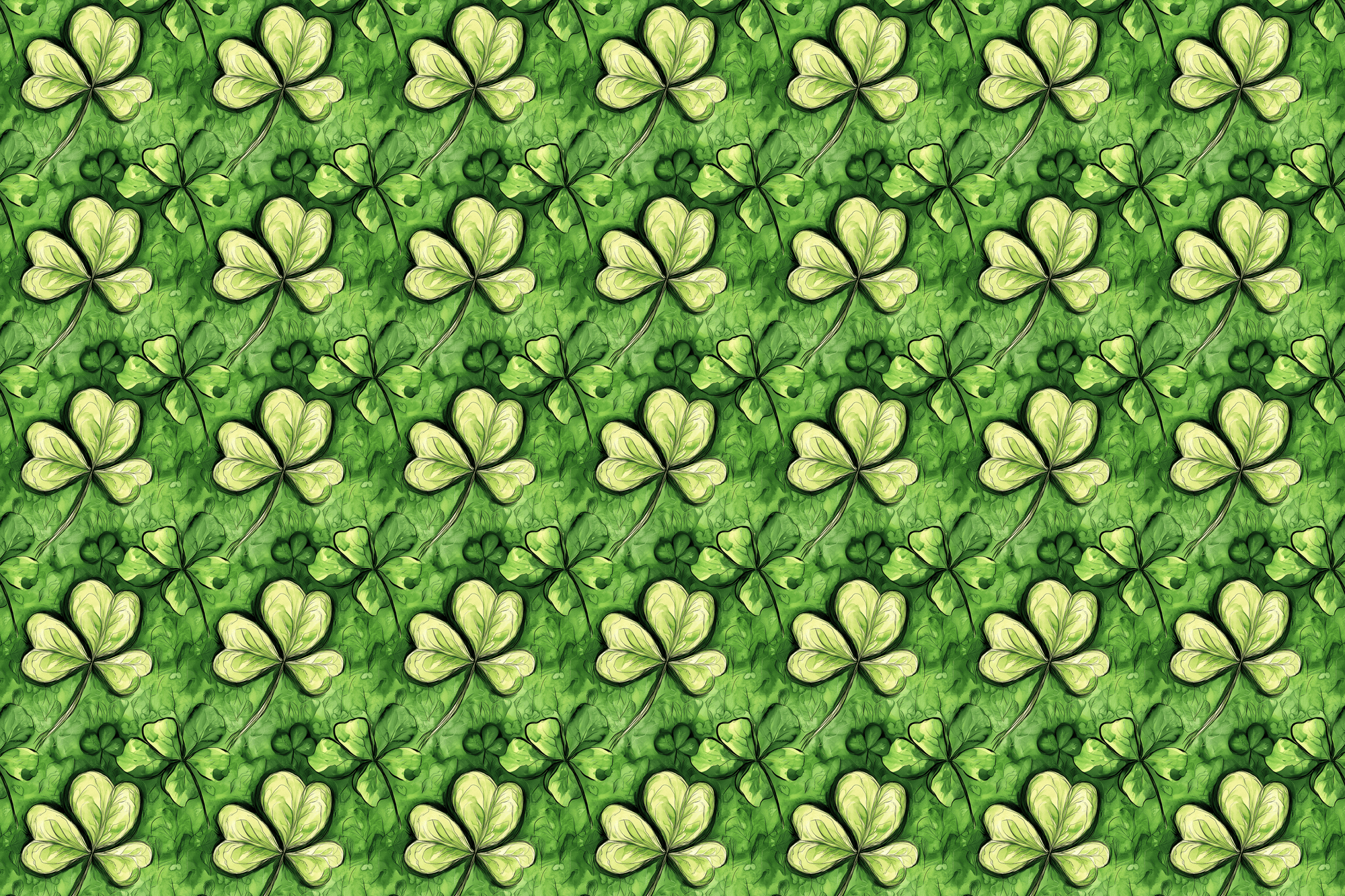 Shamrock Splendor: Watercolor Wrapping Paper