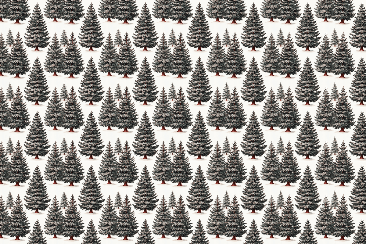 Yeti Picnic: Vintage Pine Wrapping Paper