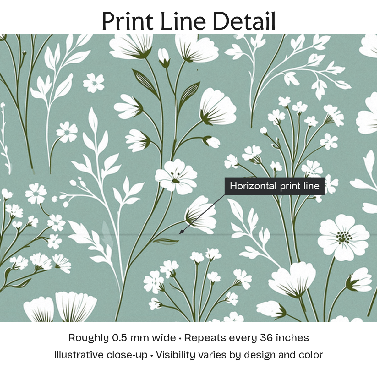 741617 — Print Line Detail. Illustrative close-up; visibility varies by design and color.