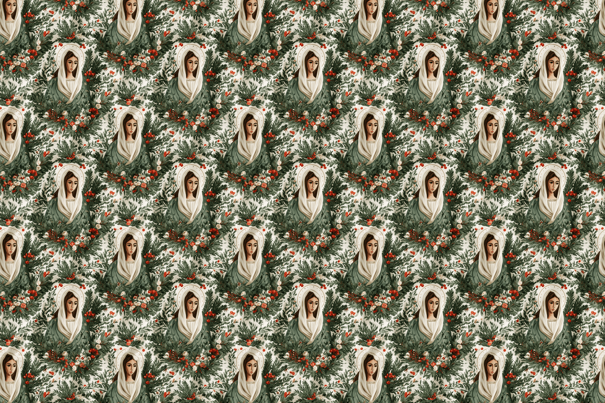 Marian Majesty: Vintage Madonna Wrapping Paper