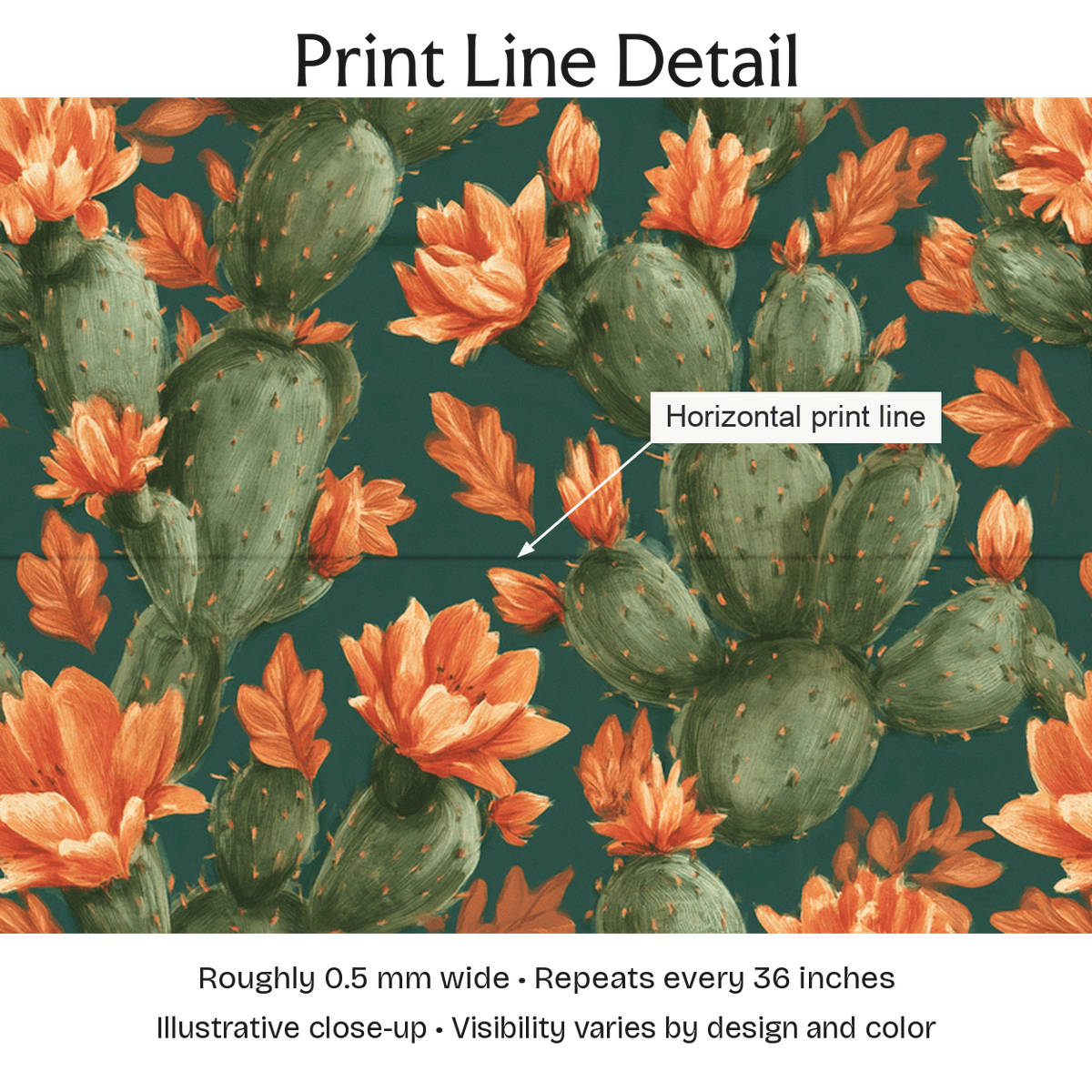 742877 — Print Line Detail. Illustrative close-up; visibility varies by design and color.